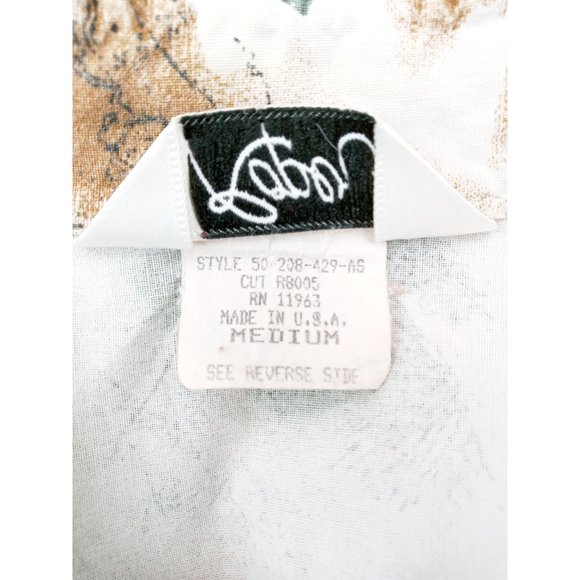 Vintage Roper Women's Western Button Shirt Medium Green Brown Long Sleeve Horses - Picture 4 of 12